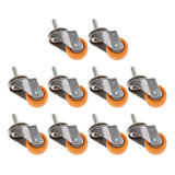 Rod Mount Swivel Caster Wheel 10 Pcs