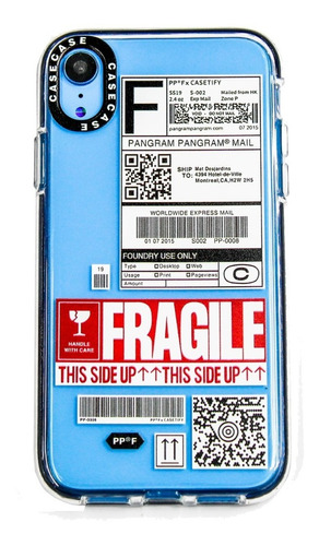Funda Protector Ticket Fragile Para iPhone XR + Vidrio