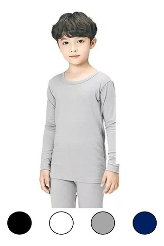 Camiseta Niños Con Polar Térmica - Tallas Y Colores