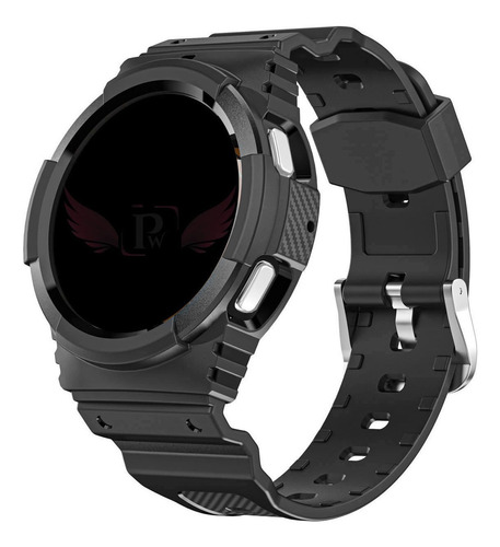 Pulseira Pw Armadura Compatível Samsung Galaxy Watch 4 40mm Cor Preto