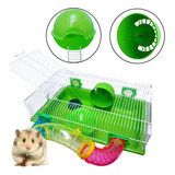 Viveiro Gaiola Para Hamster Roedores Grande E Completo Kit 