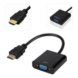 Cabo Conversor Hdmi Para Vga Saída Áudio Adaptador De Imagem