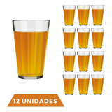 Conjunto Com 12 Copo Americano Long Drink 450ml Vidro Nadir