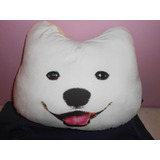 Peluche Almohada Cara De Perro Samoyedo 3d