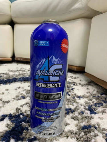 Refrigerante Avalanche R-134a Recarga 414 Ml 2 Piezas