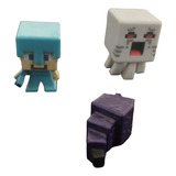 Mini Figuras Minecraft Diamond Steve, Ghast Y Endermite