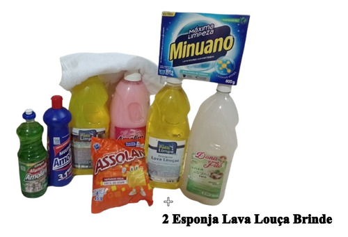 Cesta Básica Produtos De Limpeza Qualidade Completa Minuano