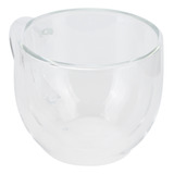 Vaso De Vidrio Transparente De 250 Ml Con Asa De Doble Pared