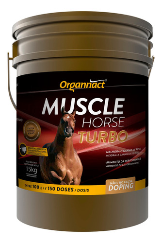 Suplemento Equino Muscle Horse Turbo Organnact 15kg