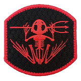 Patch Navy Seal Devgru Frogman Vermelho Bordad Ponto Militar