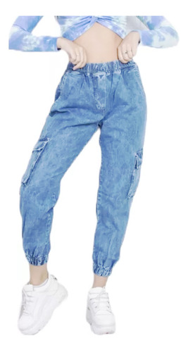 Jean Babucha Cargo Jogger Pantalón - Mujer