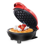 Mini Wafflera Eléctrica Con Doble Planchas Antiadherentes