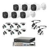 Kit Video Vigilancia 6 Cámaras 1080p Dahua Cctv Baluns