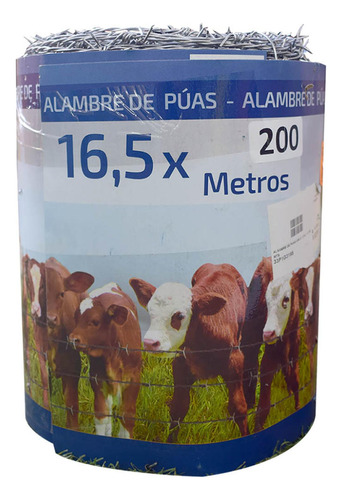 Alambre De Puas Galv. C16.5 X 200 Mts