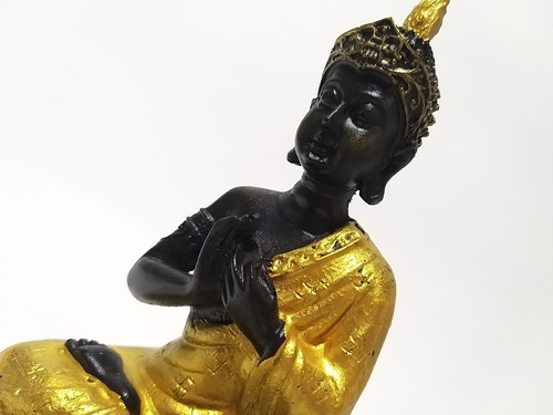 Buda Base Mudra Iluminación Figura Resina Hindú 