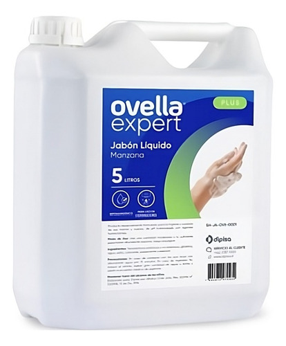 1 Bidón Jabón Líquido Ovella Manzana 5 Lt 