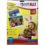 Papel Fotografico Glossy A4 235grs.x 20 Color Blanco