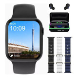 Smartwatch 9 Preto Prova D'agua Compatível Para iPhone