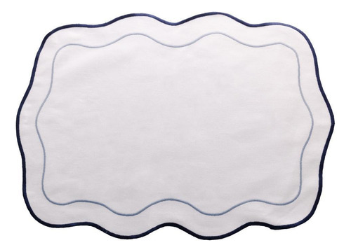 2 Lugares Americanos Wolff De Algodão Branco 33cm X 45cm