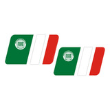Par De Adesivos Bandeira País Itália Emblema Fiat Decorativo