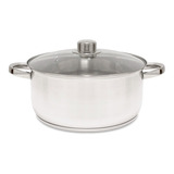 Olla Cacerola Gourmet Plus 26 Cm Acero Inox Triple Fondo Color Gris