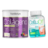 Colágeno Verisol Ácido Hialurônico 200g + Celluoff 30 Caps Sabor Frutas Vermelhas