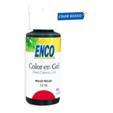 Color Gel Rojo Rojo 40 Grs Enco 1216