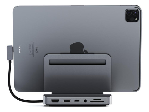 Suporte Hub Space Gray Satechi P/ iPad Pro Usb-c 60w Hdmi 4k