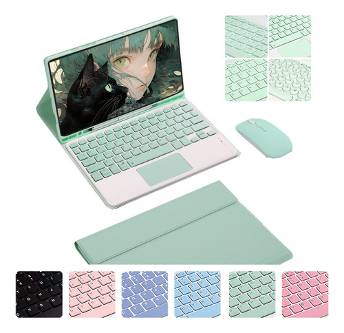 Capa Para Galaxy Tab S6 Lite 10.4in,teclado Touchpad E Mouse