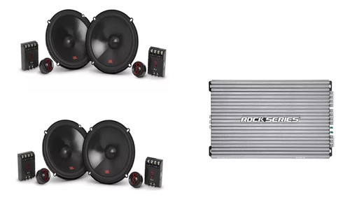 Paquete 2 Set De Medios Jbl 6.5 Stage3607c+amplificador 