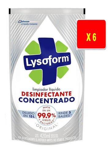 Especial Limpiador Liquido Lysoform Concentrado X420ml