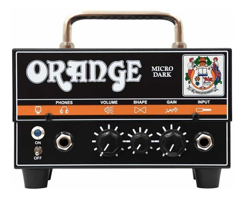 Amplificador Orange Terror Series Micro Dark Valvular Para Guitarra De 20w Color Negro 110v - 120v
