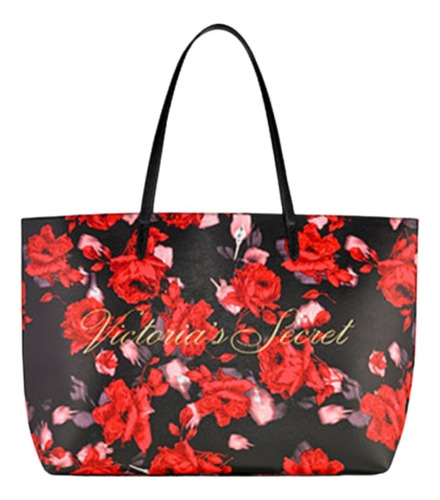 Bolsa Victoria's Secret Preta Floral G Praia Piscina Viagem 