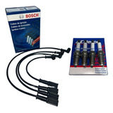 Kit Cables Bosch + 4 Bujías Fiat Siena Palio Fire 1.3 1.4 8v