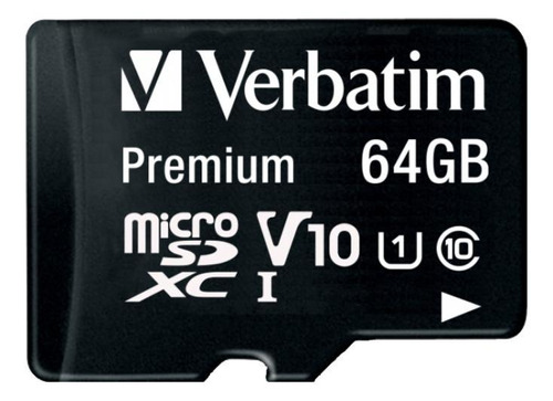 Micro Sdxc Verbatim Adaptador Sd 64gb Premium Clase 10 600x