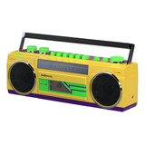 Reproductor De Boombox De Cassette Radio Am Fm, Altavoc...