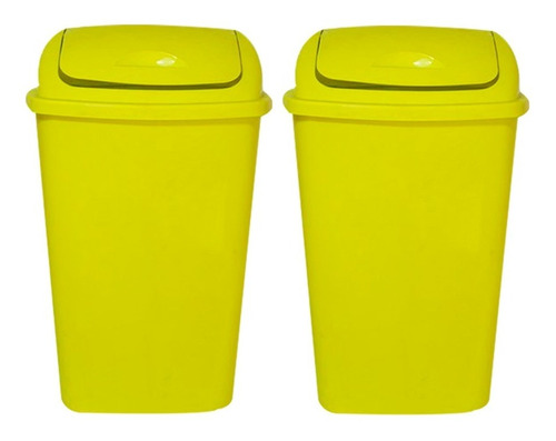 Cesto Tacho De Basura 25 Lts Tapa Rebatible X2 - Colombraro