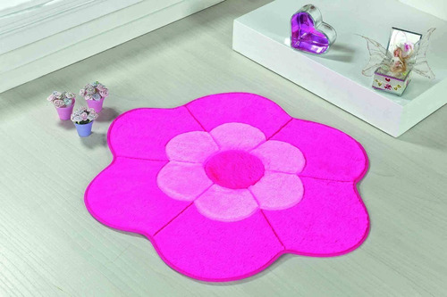 Tapete Quarto Menina Rosa Antiderrapante Antialérgico 70cm