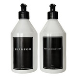 Set X2  Dispenser Plástico Shampoo - Acondicionador Baño