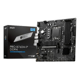 Placa-mãe Msi Pro B760m-p Lga1700 Ddr4 Micro Atx Cor Preta