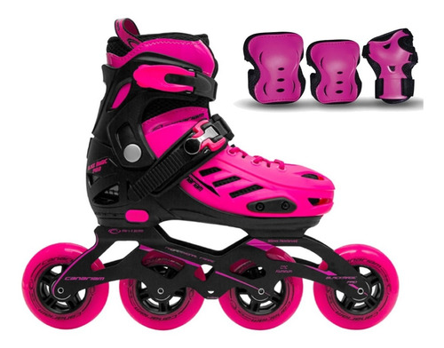 Patines Canariam Black Magic Pro Plus + Kit De Protección C4