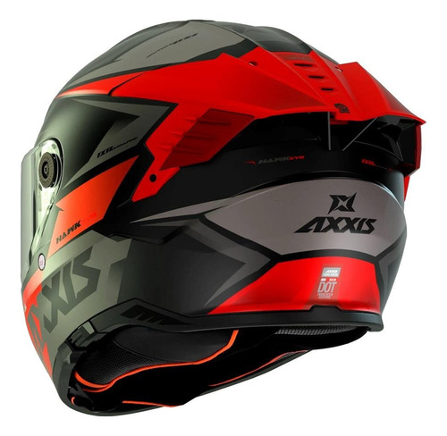 Capacete Moto Axxis Hawk Evo Sv Ixil B15 Red Easy Fit @#