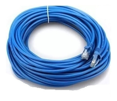 Cabo De Rede Internet Lan Cat6 40 Metros Cftv Gigabit Azul