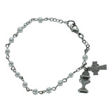 Mv001 Brazalete De Rosario Con Cruz Celta Y Cáliz Con Cuenta