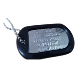 Dog Tag Placa De Identificacion Militar Relieve Brillante