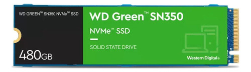 Disco Sólido Ssd Interno Western Digital Wd Green Sn350 Wds480g2g0c 480gb Verde