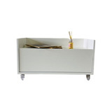 Gabinete De Banheiro C/ Rodinhas De Silicone Branco 70cm Mdf