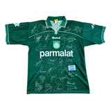 Camisa  Palmeiras 1999 Libertadores #99 Autografada tam Gg