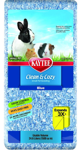 Kaytee Sustrato Cama Cuyo, Conejo Clean & Cozy Azul 24.6l