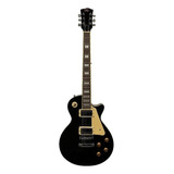 Guitarra Eléctrica Para Zurdo Sx Ef3 Series Ef3 Les Paul De Arce/caoba 2000 Black Brillante Con Diapasón De Palo De Rosa